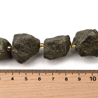 Raw Rough Natural Pyrite Beads Strands G-Z087-B17-1