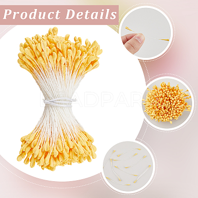 Gypsum with Cotton Cord Artificial Flower Core DIY-WH20007-36B-11-1