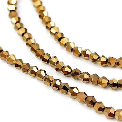 Transparent Electroplate Glass Beads Strands EGLA-A039-T2mm-UA11-1