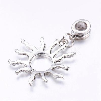 Tibetan Style Alloy European Dangle Charms PALLOY-JF00329-1