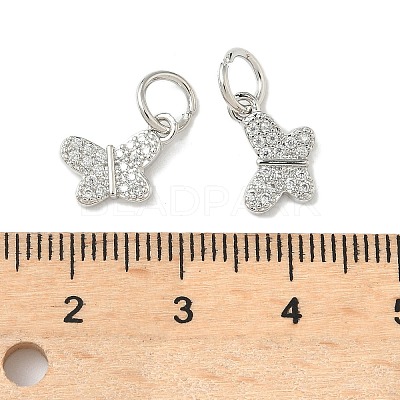 Brass Micro Pave Cubic Zirconia Pendants KK-D386-12P-1