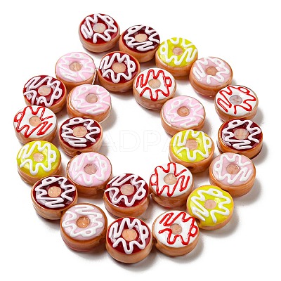 Handmade Lampwork Enamel Beads Strands LAMP-A001-F03-1
