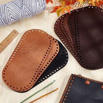 8Pcs 4 Colors Oval Felt Fabric DIY-PH0009-23-1