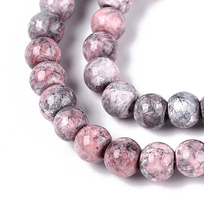 Baking Paint Glass Beads Strands X-DGLA-N016-4mm-03-1