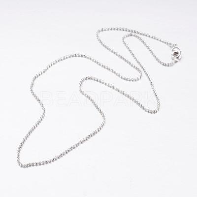 Brass Ball Chain Necklaces MAK-L009-06P-1