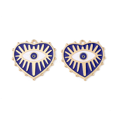 Rack Plating Alloy Enamel Pendants ENAM-K067-05E-1
