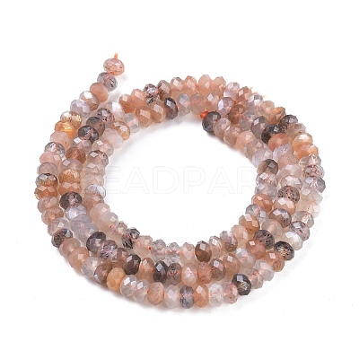 Natural Multi-Moonstone Beads Strands G-R475-002B-1