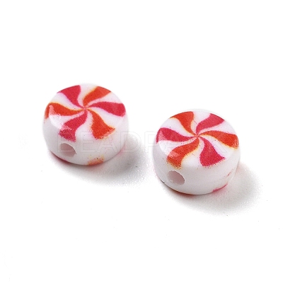 Two Tone Opaque Acrylic Beads OACR-D282-04A-1