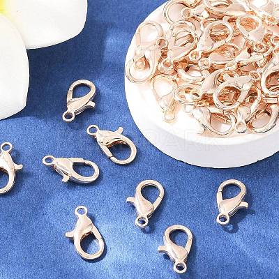 Zinc Alloy Lobster Claw Clasps E102-RG-1