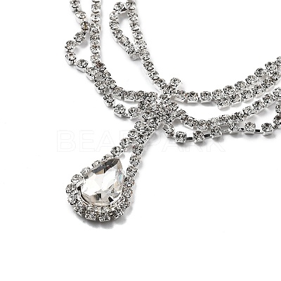 Alloy Rhinestone Hair Chain OHAR-M044-02C-S-1