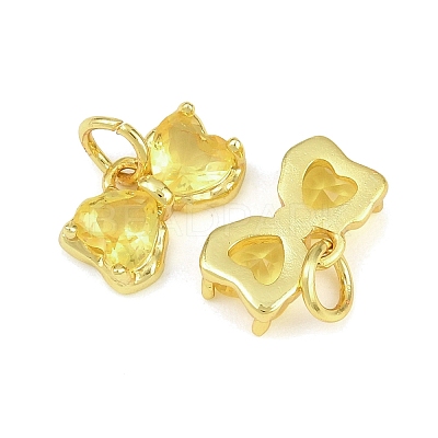 Brass Glass Pendants KK-K340-48G-01-1