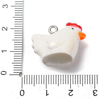 Animal Theme Resin Pendants RESI-S010-04H-1
