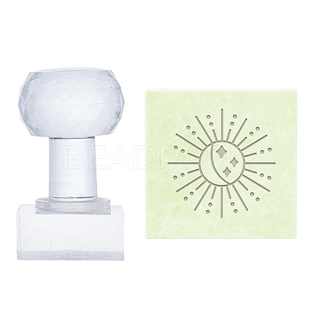Clear Acrylic Soap Stamps DIY-WH0445-004-1