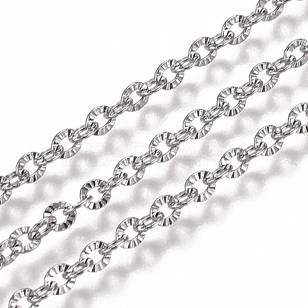 Tarnish Resistant 304 Stainless Steel Cable Chains CHS-A006-02B-P-1