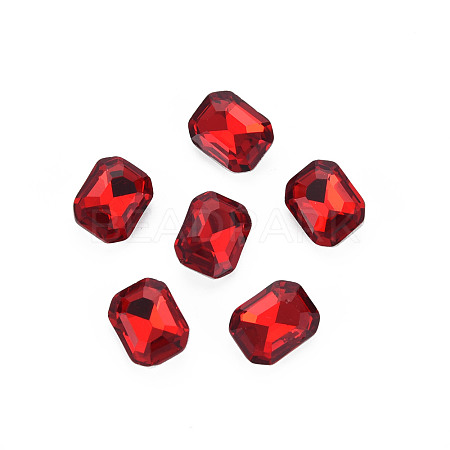 Pointed Back Glass Rhinestone Cabochons RGLA-T079-8x10mm-07-1