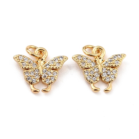 Brass Micro Pave Cubic Zirconia Pendants LS-ZIRC-P091-15G-RS-1
