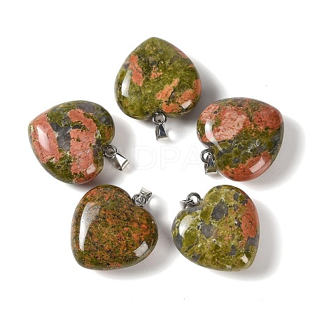 Natural Unakite Pendants GG-CBAA0EE-04P-02-1