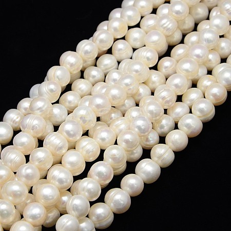 Natural Cultured Freshwater Pearl Beads Strands PEAR-L001-B-10-1
