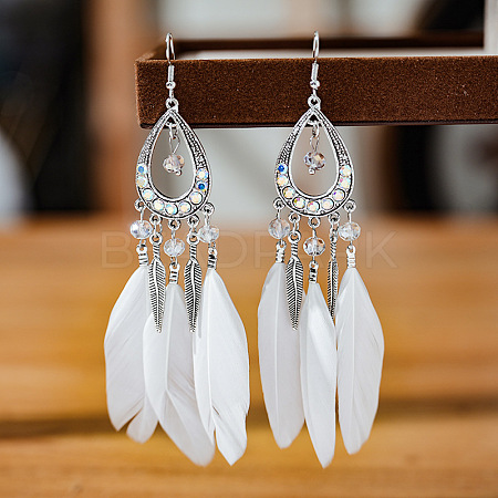 Alloy Rhinestone Teardrop Dangle Earrings FS-WGBDF6F-12-1