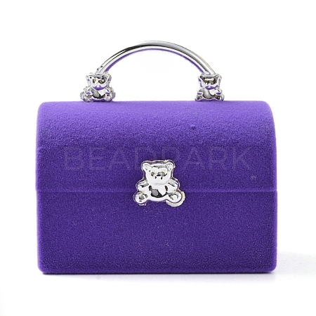 Lady Bag with Bear Shape Velvet Jewelry Boxes VBOX-L002-E01-1