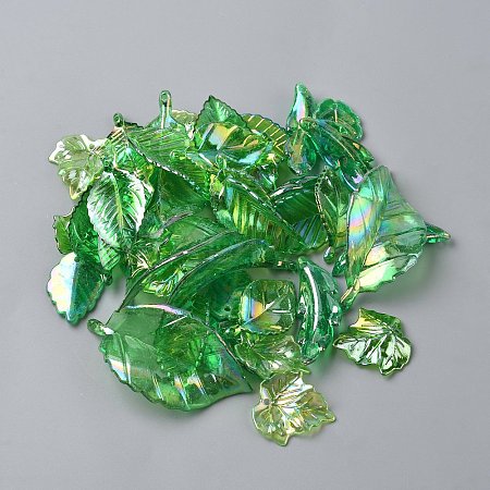 40Pcs Transparent Acrylic Pendants TACR-WH20002-15-1