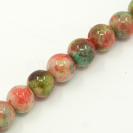 Natural White Jade Beads Strands X-G-H1627-8MM-10-1