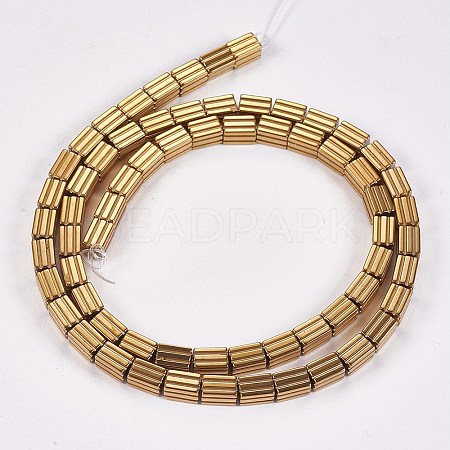 Electroplate Non-magnetic Synthetic Hematite Beads Strands G-P367-K-02-1