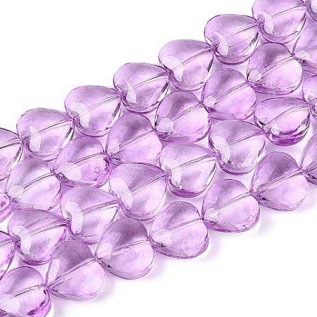 Baking Paint Transparent Glass Beads Strands DGLA-N021-01B-05-1