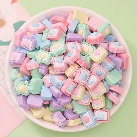 Opaque Resin Cabochons RESI-B017-01D-1