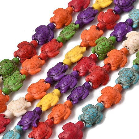 Synthetic Turquoise Beads Strands G-E456-35D-8x10mm-04-1