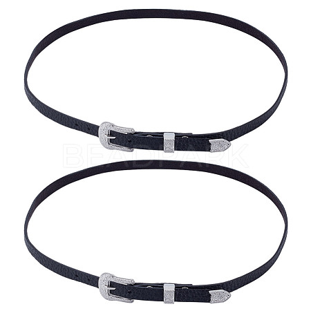 2Pcs Leather Hat Bands for Hat Accessories FIND-HY0004-82-1