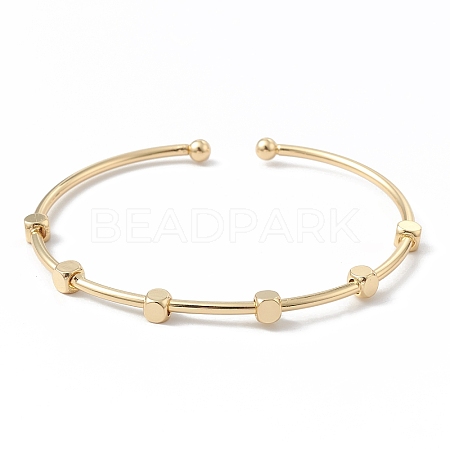 Brass Cuff Bangles BJEW-A134-05G-1