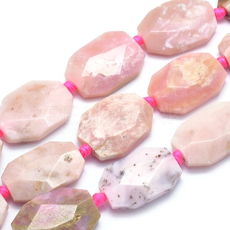 Natural Pink Opal Beads Strands G-O170-86-1