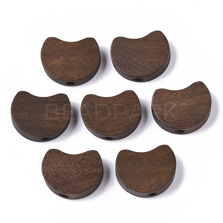 Painted Natural Wood Beads WOOD-R265-12D-1