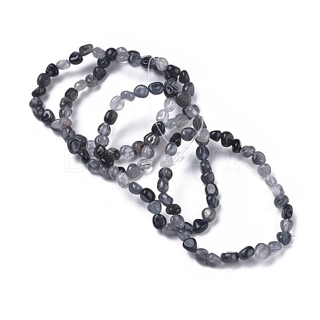 Natural Gemstone Bead Stretch Bracelets BJEW-K213-51-1