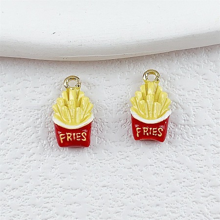 Fries Alloy Enamel Charms X-ENAM-P264-01D-G-1