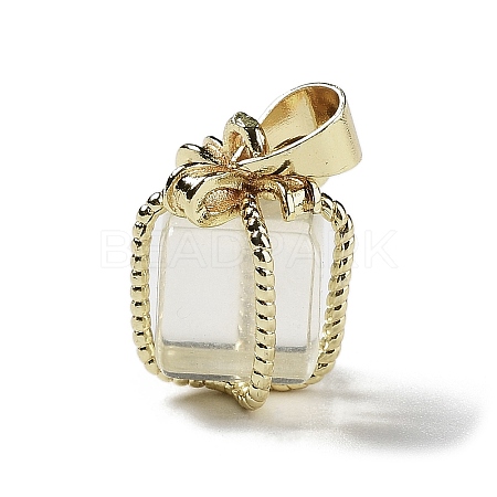 Natural Citrine Gift Box Charms G-P523-01G-02-1