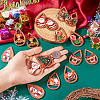 20Pcs 10 Styles Christmas Theme Wood Big Pendants WOOD-TA0001-92-12