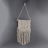 Cotton Cord Macrame Woven Wall Hanging HJEW-C010-14-2