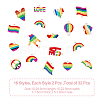 DICOSMETIC 72Pcs 18 Styles Rainbow Color Alloy Enamel Pendants ENAM-DC0001-26-2