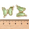 Brass Pave Faceted Glass Connector Charms FIND-Z020-04H-3
