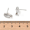 Rhodium Plated 925 Sterling Silver Stud Earring Findings STER-P056-01P-3