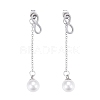 304 Stainless Steel Chain Tassel Earrings EJEW-I248-19-2