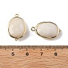 Natural Moonstone Faceted Oval Connector Charms G-H323-02G-10-3