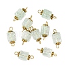 10Pcs Transparent Crackled Glass Cube Connector Charms PALLOY-JF03945-4