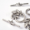   Leaf Tibetan Silver Toggle Clasps TIBE-PH0026-07AS-RS-3