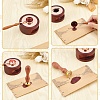 Brass Wax Seal Stamp with Wood Handle AJEW-WH0412-0284-3
