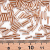 Plated Glass Bugle Beads SEED-S046-01B-39A-4