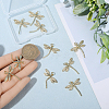 10Pcs Brass Micro Pave Clear Cubic Zirconia Pendants KK-BBC0021-86-3