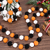 4Pcs Pom Pom Ball with Polyester Cord Hanging Banners AJEW-CP0009-76A-4